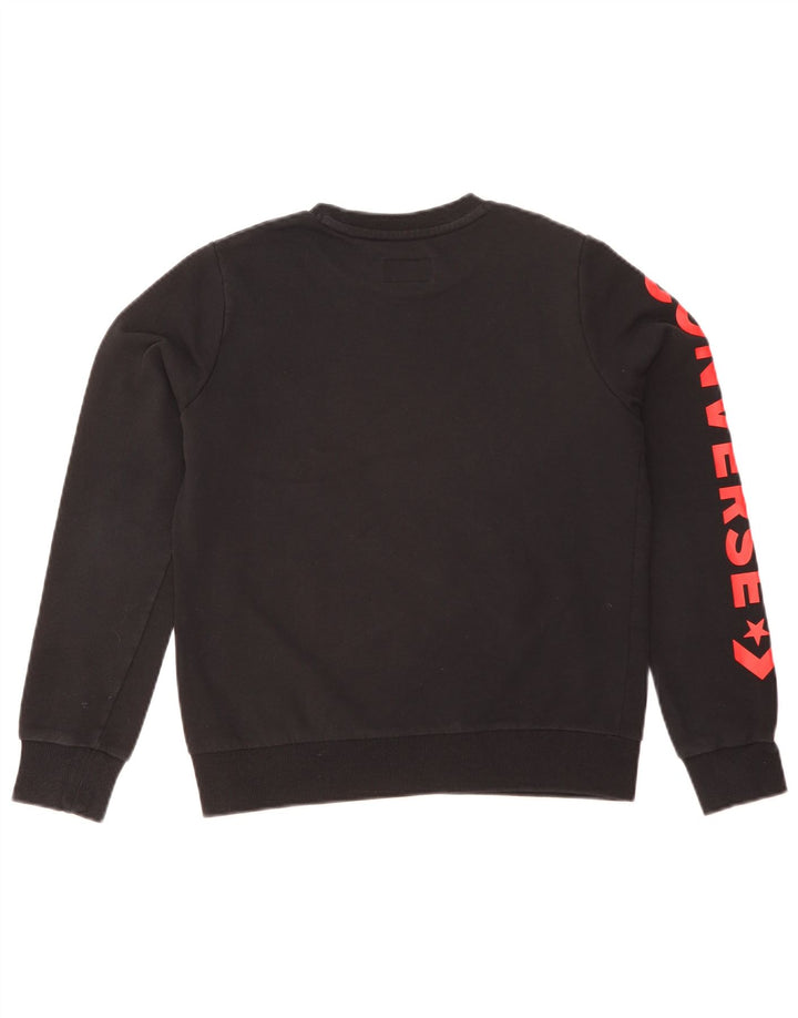Converse Damen Grafik-Sweatshirt-Pullover, Gr. 8, Schwarz