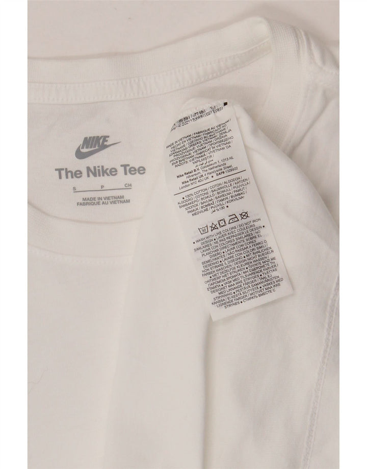 Nike Herren T-Shirt Top Small aus weißer Baumwolle