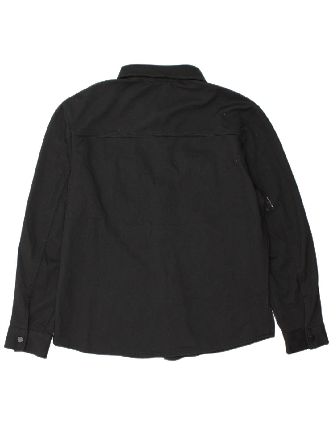 Zara Herren-Overshirt-Hemd, großes schwarzes Polyester