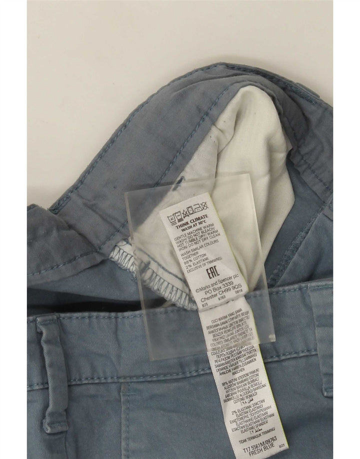 Marks & Spencer Herren Chinoshorts W36 Large Blau Baumwolle