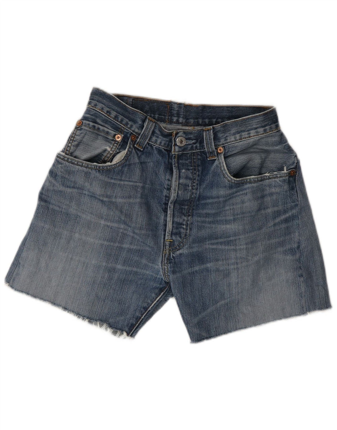 Levi's Damen 501 Denim Shorts W32 Große blaue Baumwolle