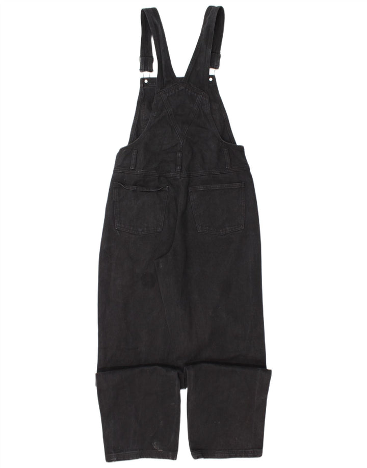 J.Galt Damen-Latzhose, gerade Jeans, Größe S, W30, L31, Schwarz, Baumwolle