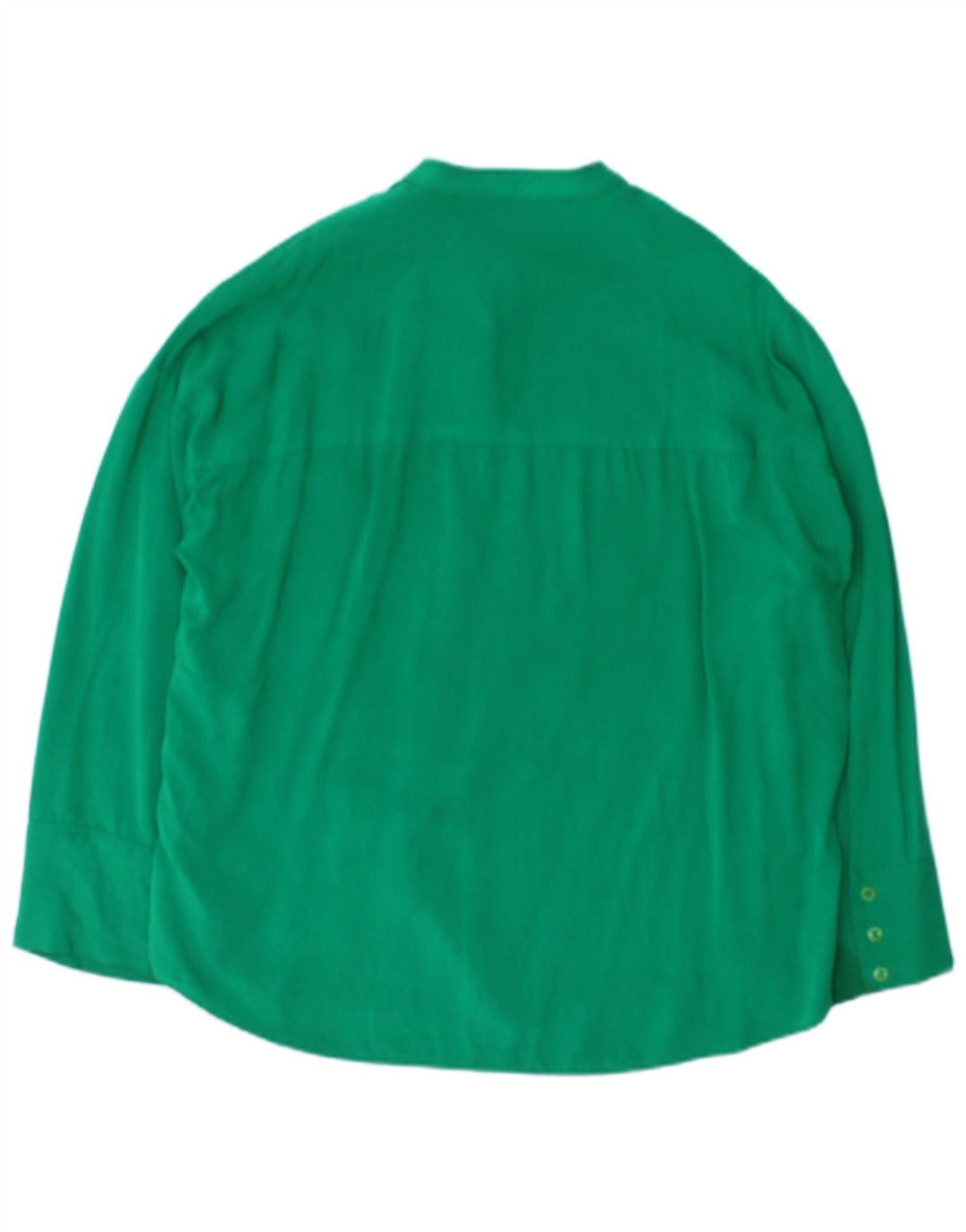Zara Damen-Oversize-Hemdbluse, Gr. 10, kleine grüne Viskose