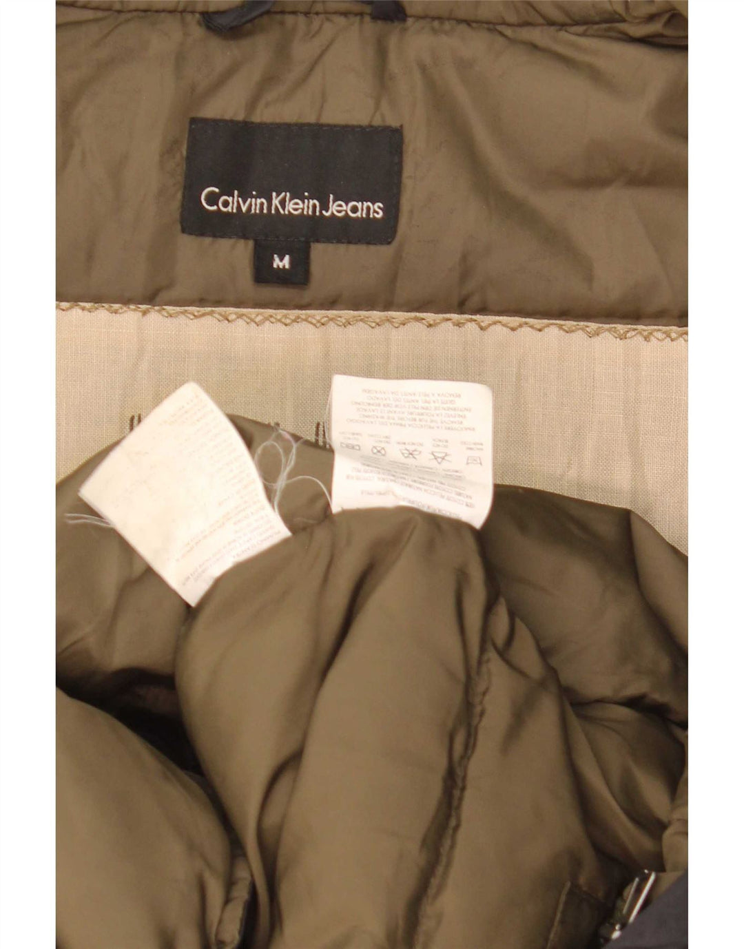 Calvin Klein Herren-Weste mit Kapuze, gepolstert, UK 38, mittelschwarz