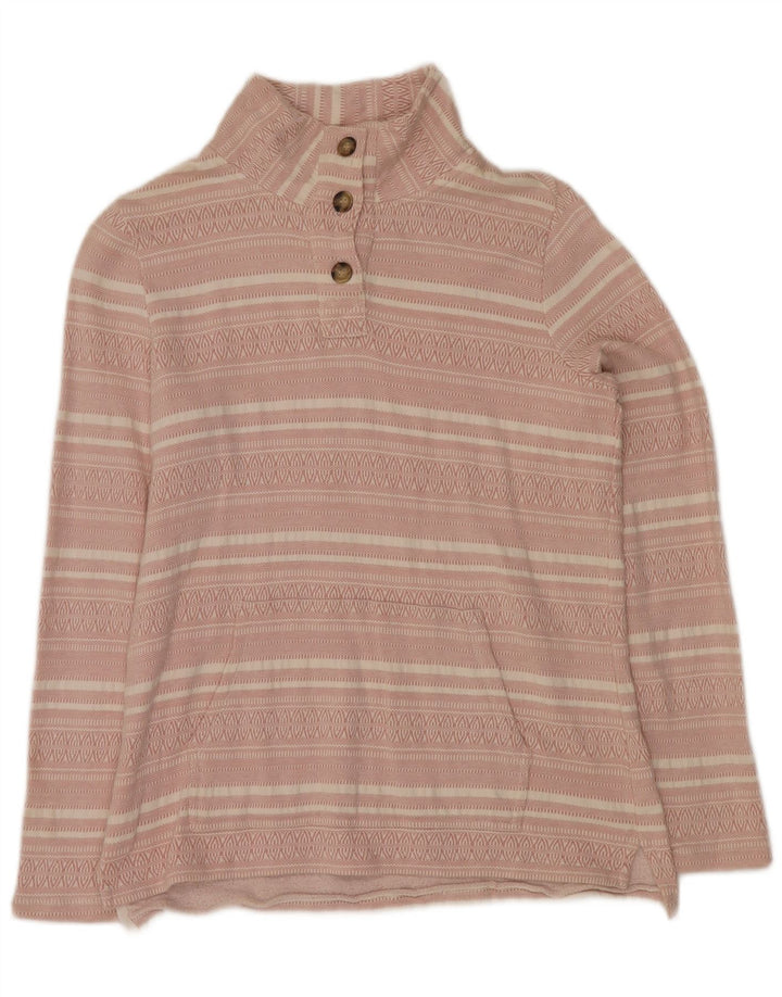 FAT FACE Damen-Sweatshirt in Übergröße, Gr. 8, klein, rosa gestreift