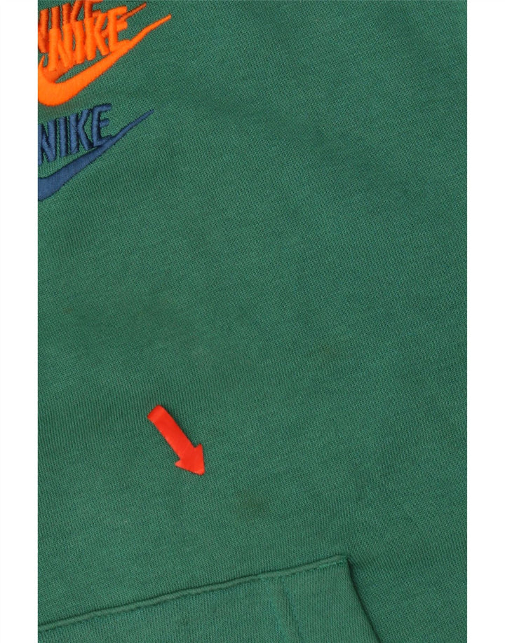 Nike Herren Kapuzenpullover aus mittelgrüner Baumwolle