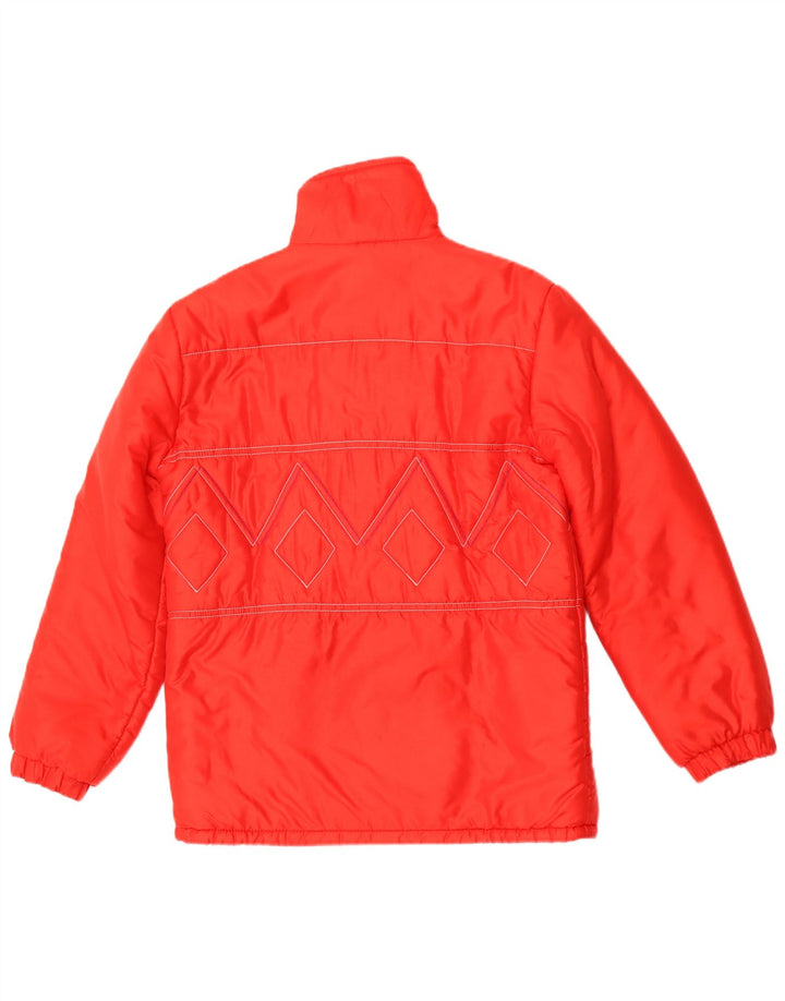 Vintage Herren Wattierte Jacke UK 36 Small Red Geometrisch