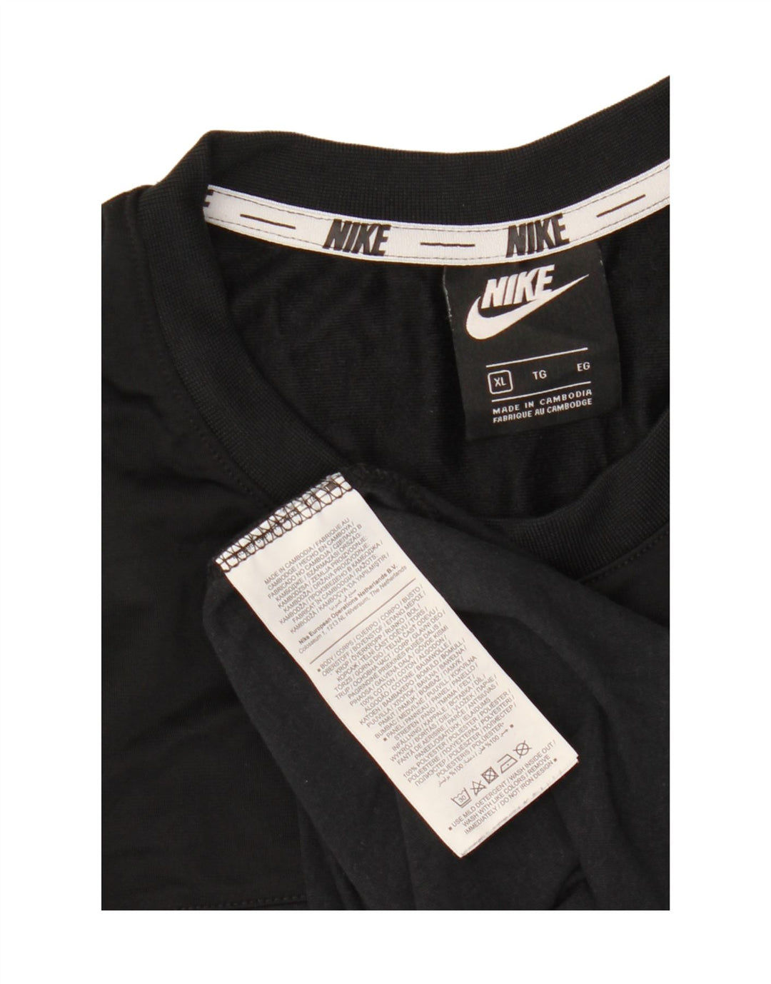 Nike Herren-T-Shirt mit Grafik, XL, schwarze Baumwolle