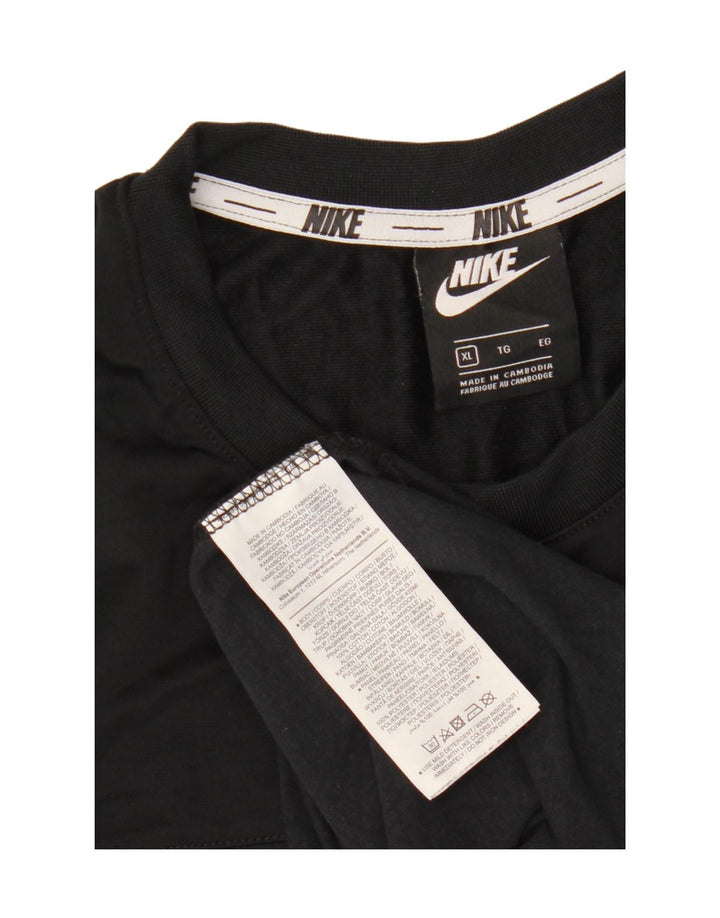 Nike Herren-T-Shirt mit Grafik, XL, schwarze Baumwolle
