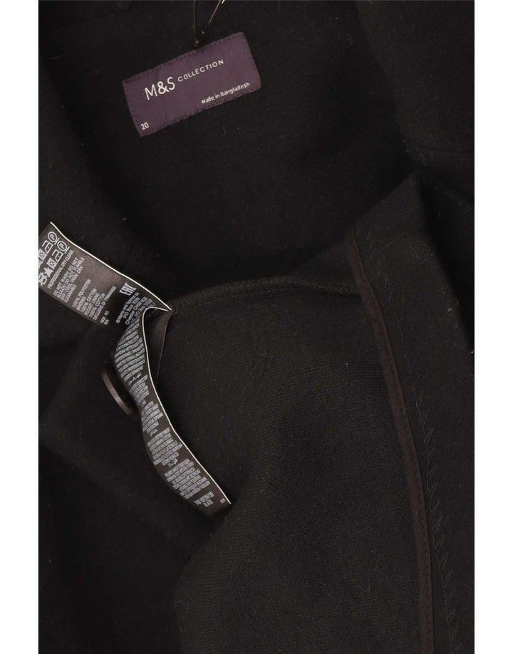Marks & Spencer Damenmantel UK 20 2XL Schwarz Polyester