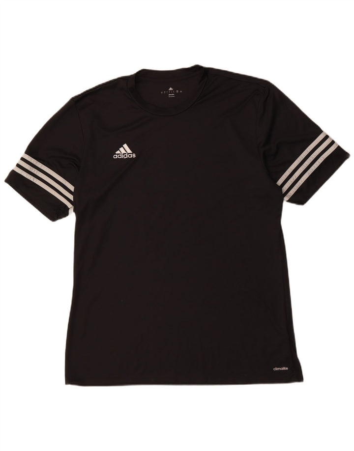 Adidas Herren Climalite T-Shirt Top Large Schwarz Polyester