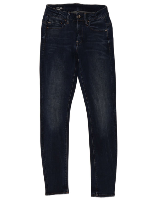 G-Star Damen Skinny Jeans W26 L30 Marineblaue Baumwolle