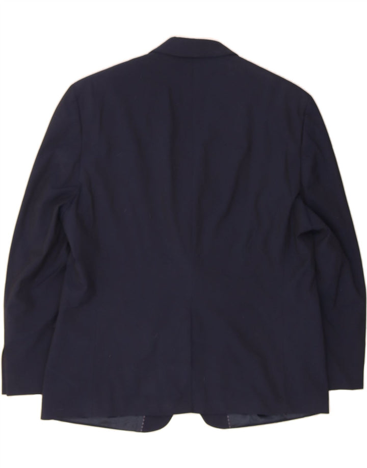 CHAPS Mens 2 Button Blazer Jacket UK 44 2XL Navy Blue Polyester Vintage Chaps and Second-Hand Chaps from Messina Hembry 