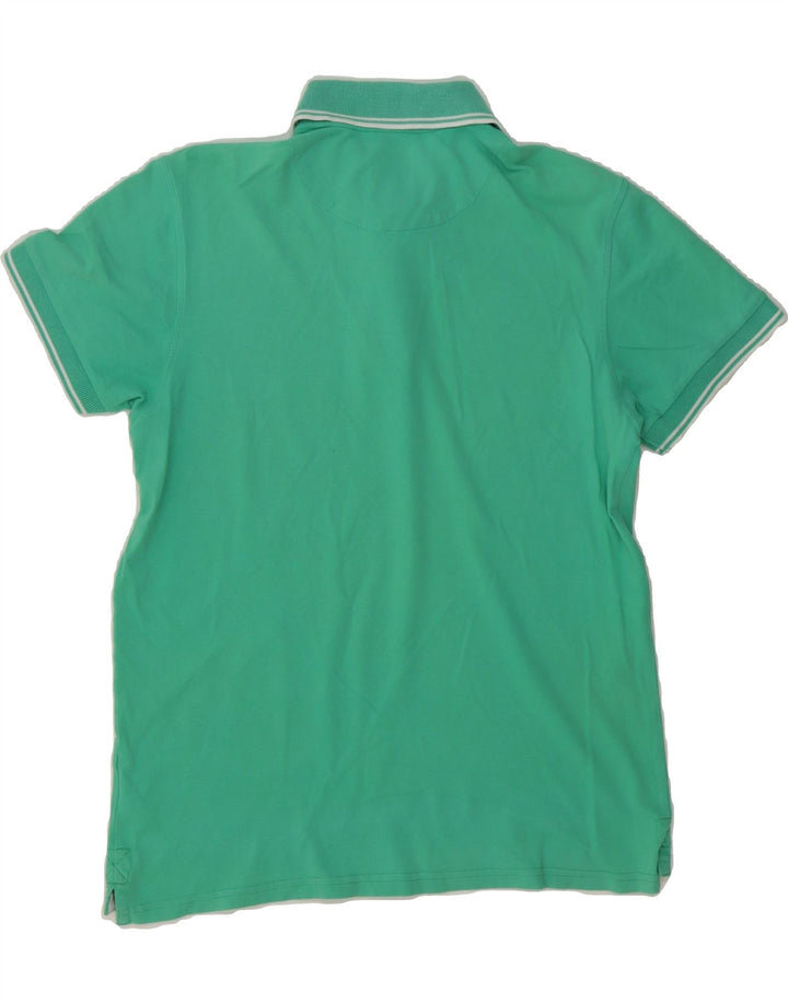 REFRIGUE Mens Polo Shirt Medium Green Cotton Vintage Refrigue and Second-Hand Refrigue from Messina Hembry 