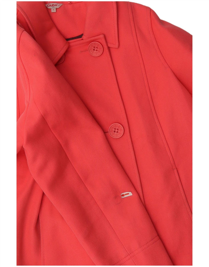 Cath Kidston Damen Zweireihiger Pea Coat UK 14 Large Rosa Baumwolle