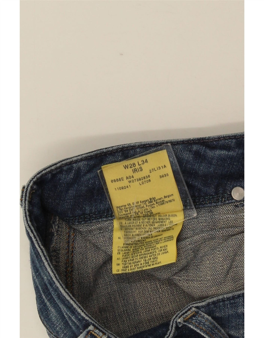 WRANGLER Damen Iris Bootcut Jeans W28 L34 Blaue Baumwolle