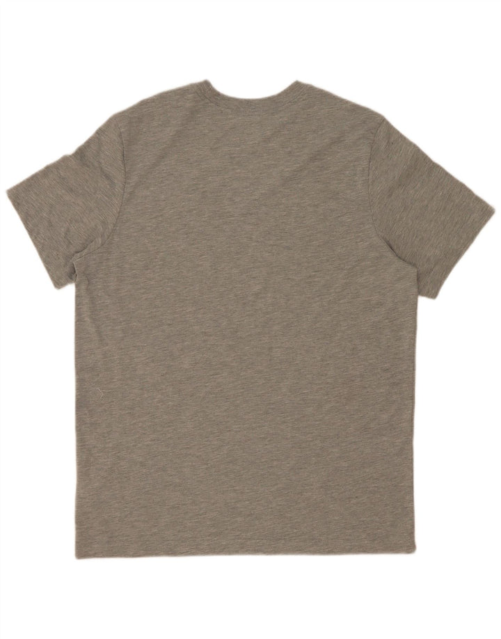 Nike Herren Dri Fit Grafik-T-Shirt-Oberteil, großes graues Polyester