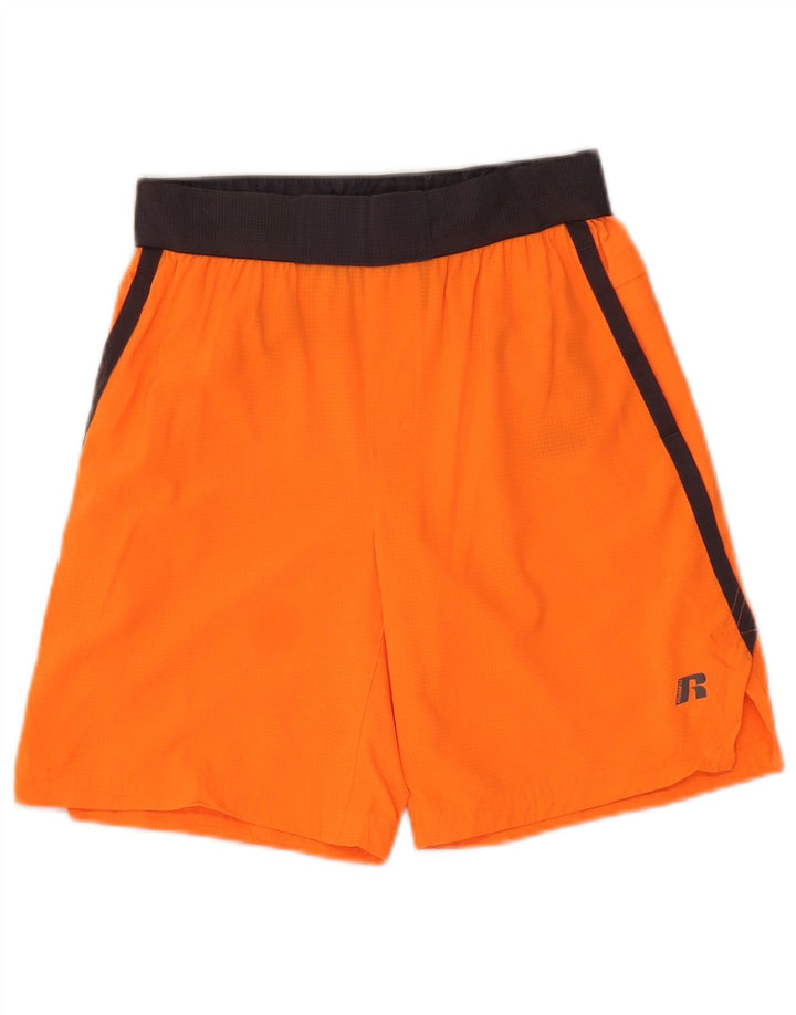 RUSSELL ATHLETIC Dri-Power Sportshorts für Jungen, 10–11 Jahre, Größe L, Orange