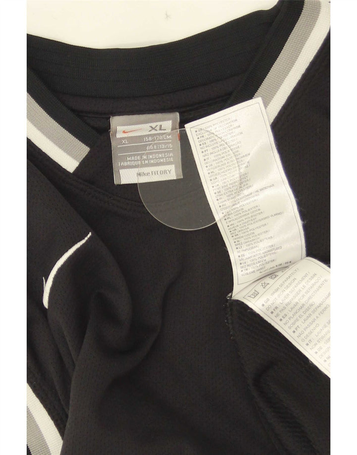 Nike Jungen-Trägershirt, 13–14 Jahre, XL, schwarz gestreift, Polyester