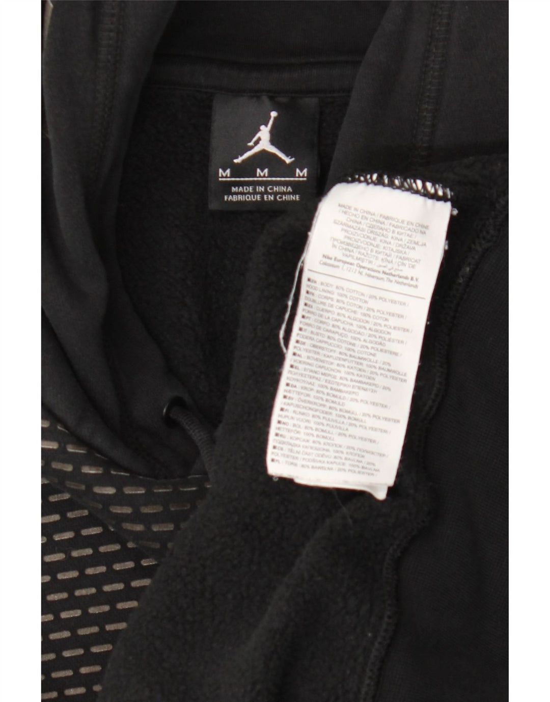 Jordan Herren-Kapuzenpullover mit Grafik, mittelschwarz, Baumwolle