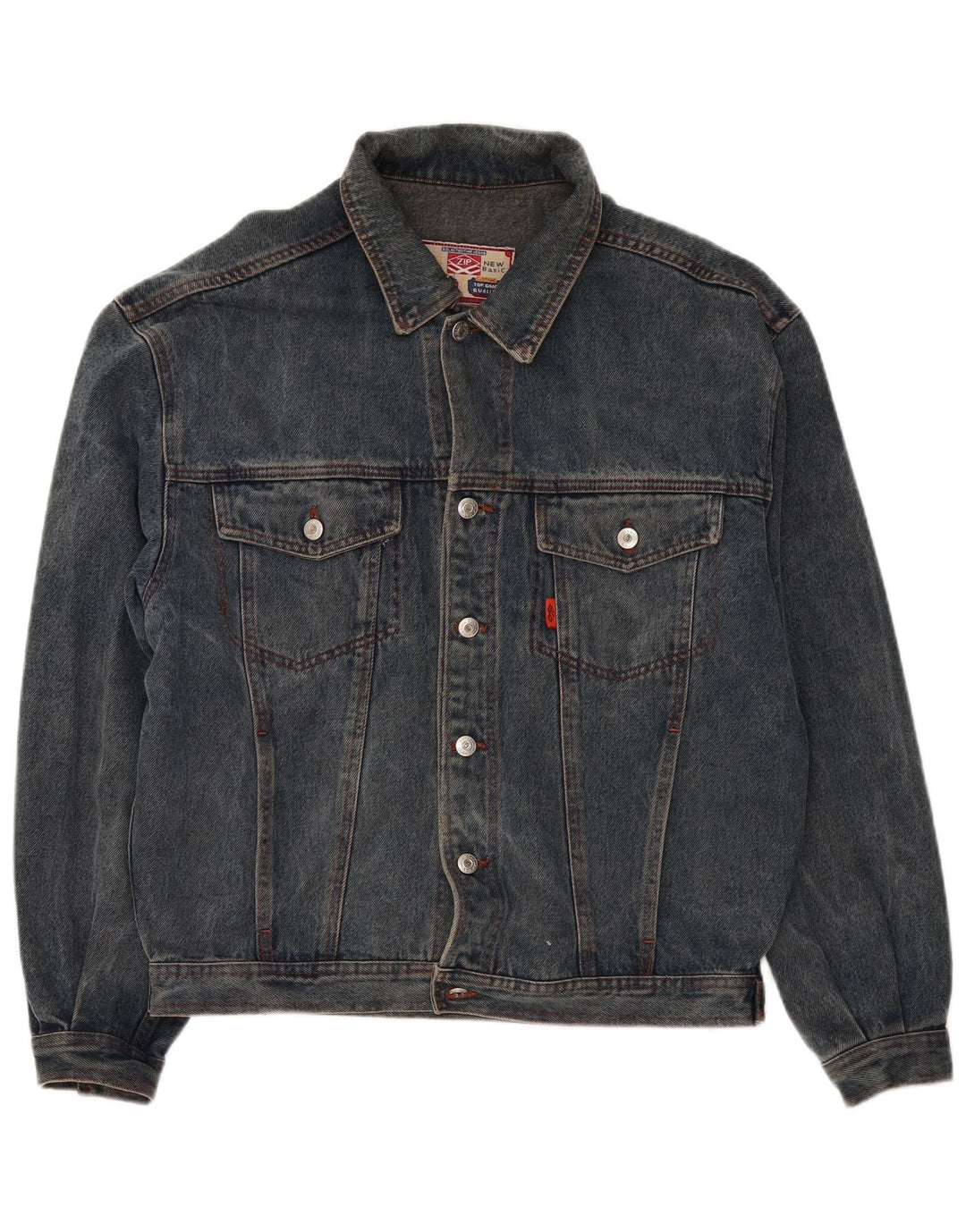 Zip Herren Jeansjacke UK 40 Large Blau