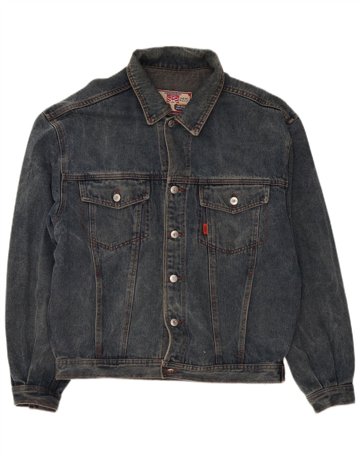Zip Herren Jeansjacke UK 40 Large Blau