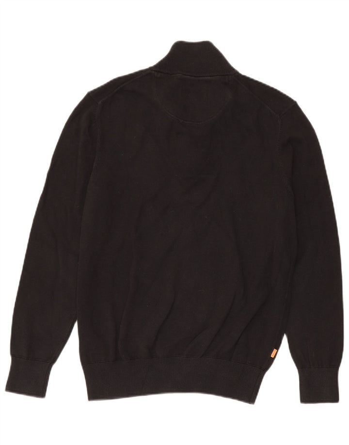 Timberland Herren-Pullover mit Reißverschluss, Größe S, schwarze Baumwolle
