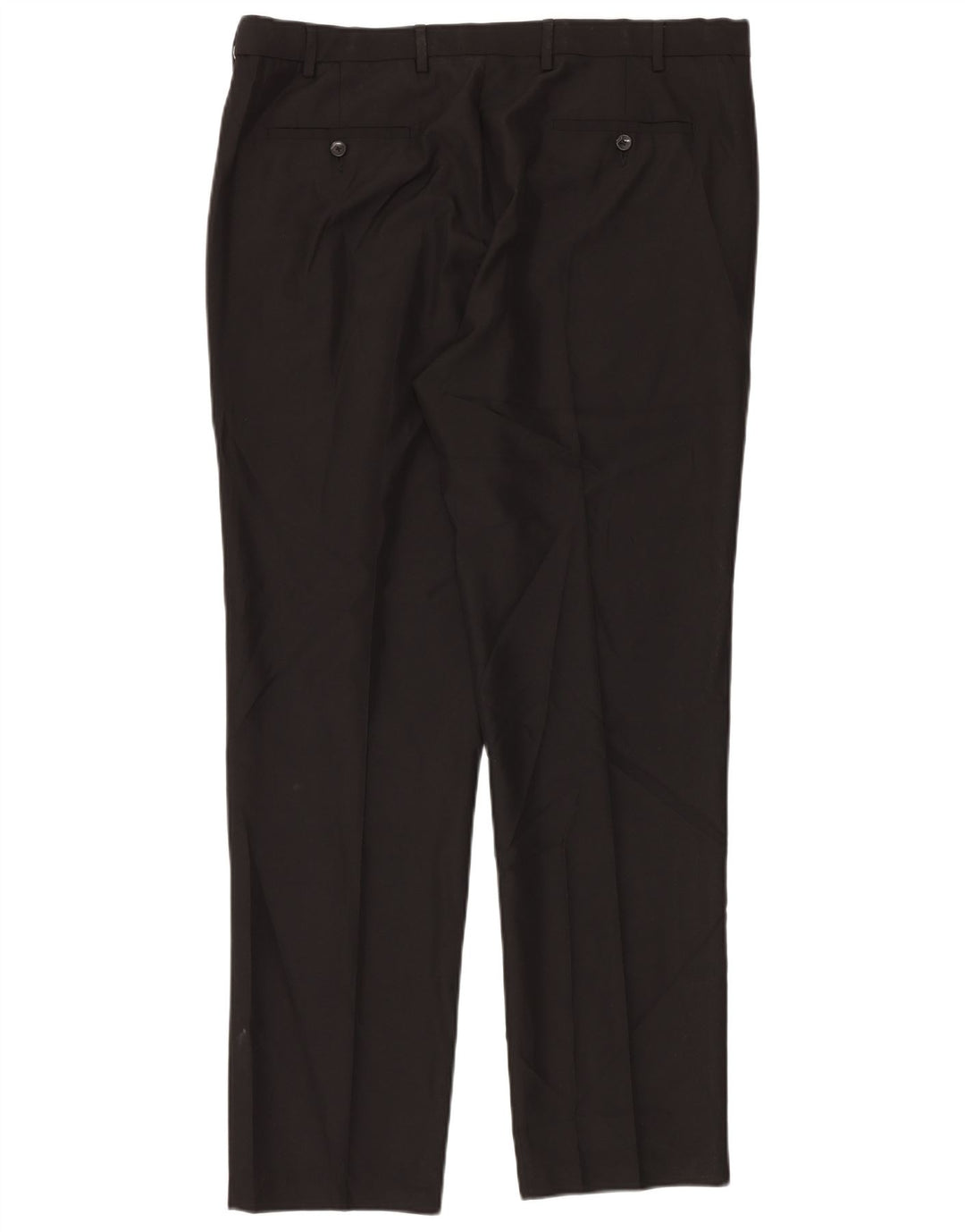 Marks & Spencer Herren-Anzughose mit normaler Passform, W40, L33, schwarzes Polyester