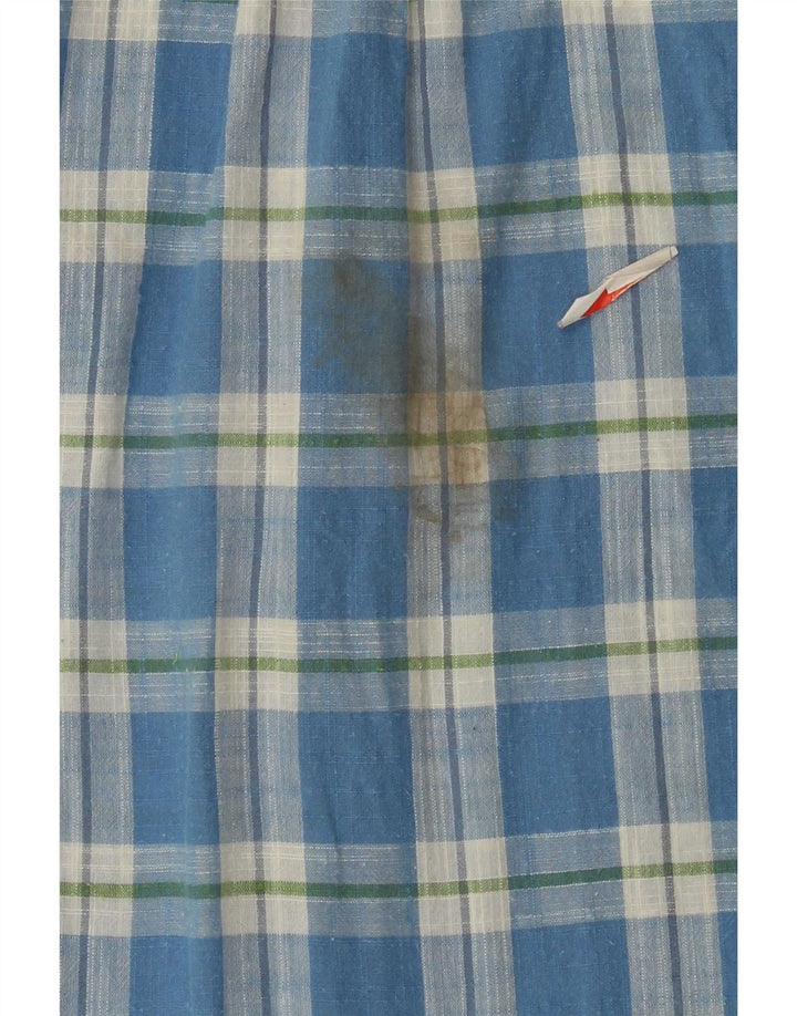 Wrangler Herren-Kurzarmhemd 2XL, blau kariert, Baumwolle
