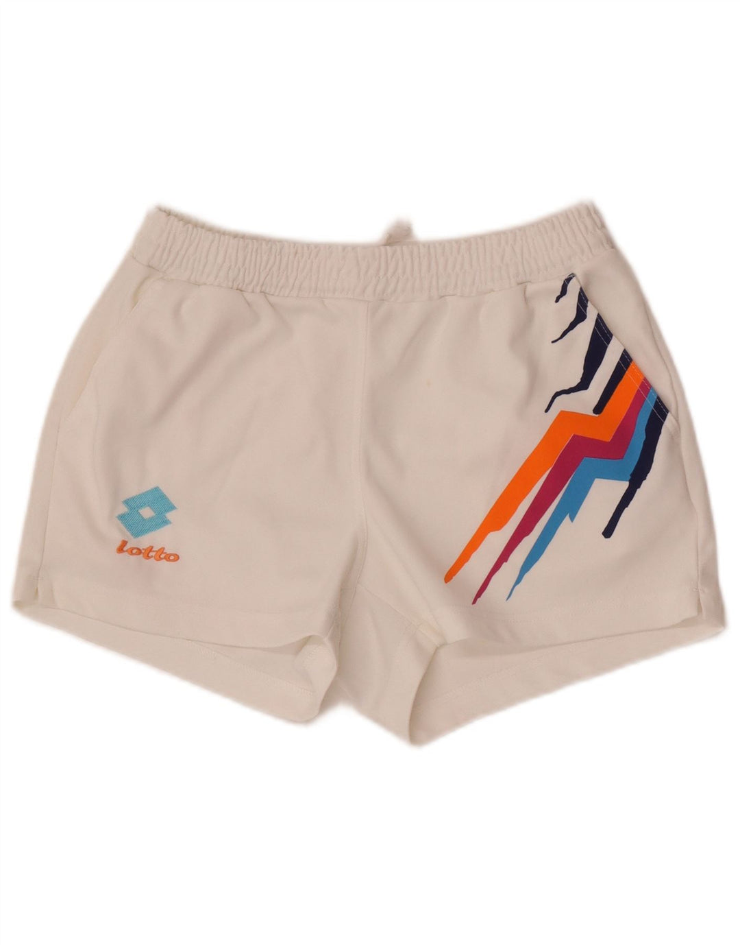 Lotto Damen Sportshorts UK 12 Mittelweiß Geometrisch