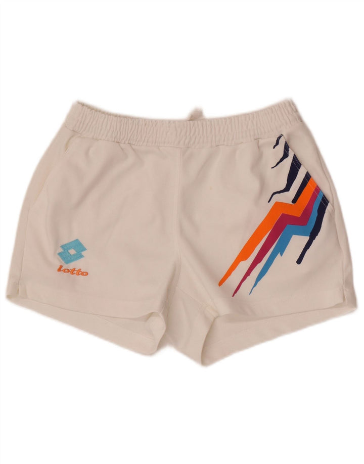Lotto Damen Sportshorts UK 12 Mittelweiß Geometrisch