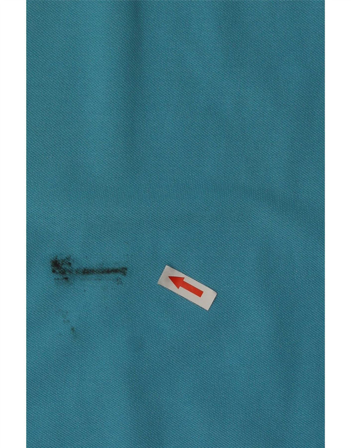 Lotto Herren-Poloshirt aus mittelblauer, gestreifter Baumwolle