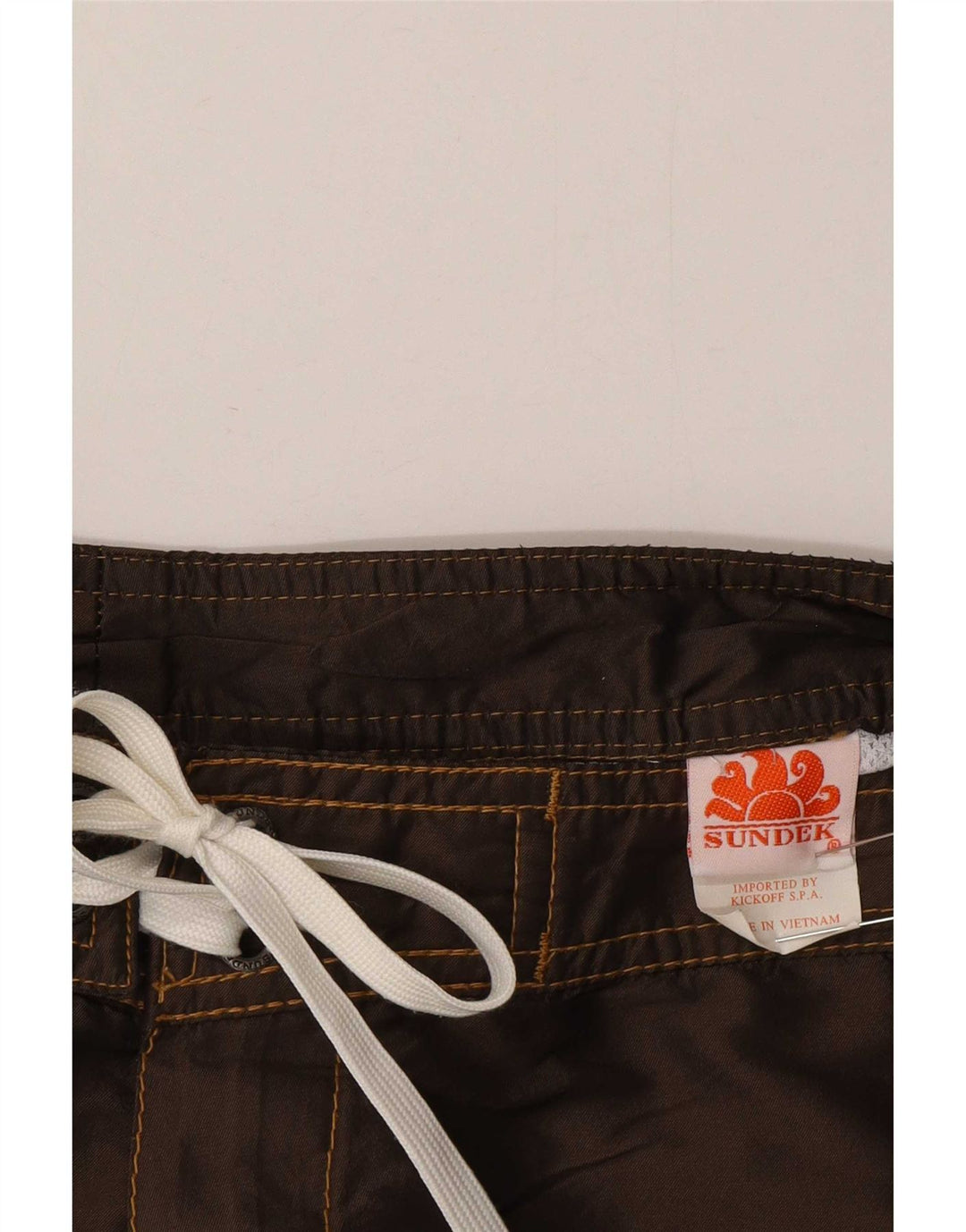 Sundek Herren-Badeshorts aus mittelbraunem Polyester