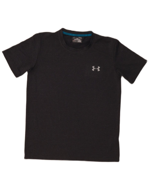 UNDER ARMOUR Mens Heat Gear T-Shirt Top Medium Grey Polyester