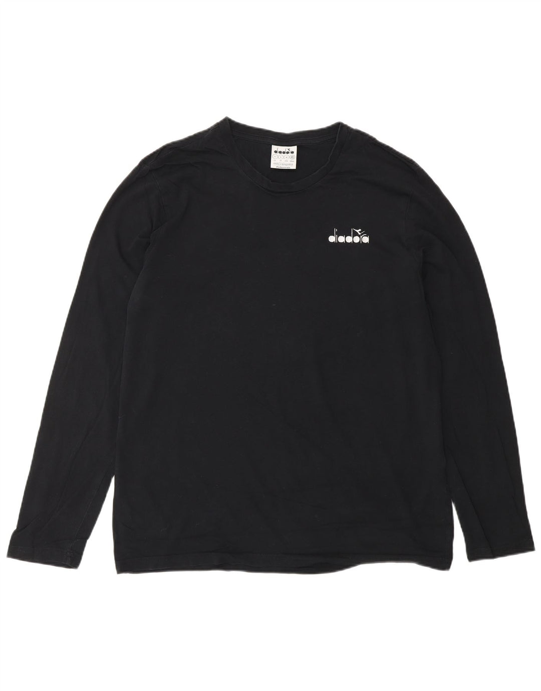 DIADORA Herren-Top, langärmelig, Größe L, Schwarz