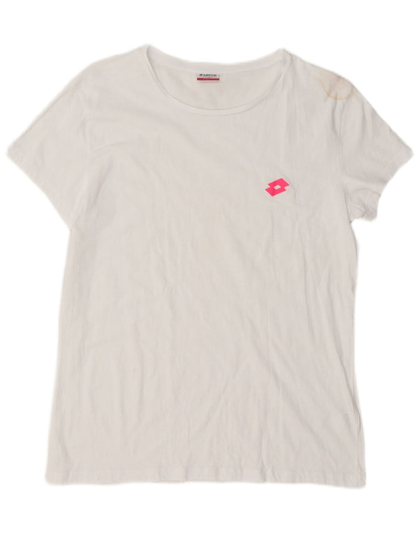 Lotto Damen T-Shirt Top UK 18 XL Weiße Baumwolle