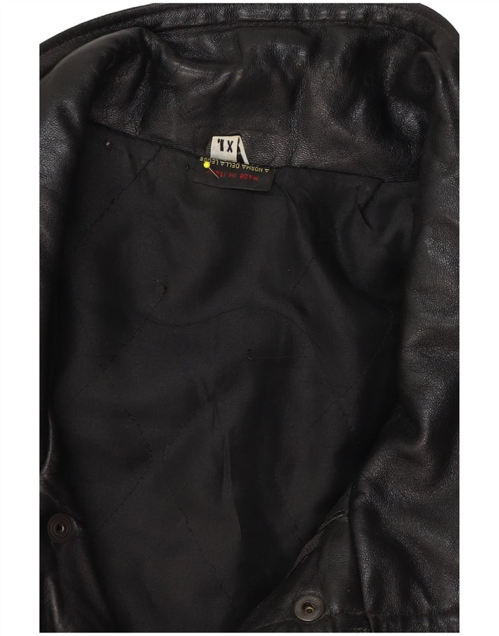 Vintage Herren Lederjacke UK 42 XL Schwarzes Leder