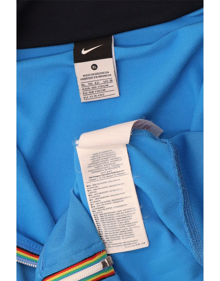 Nike Jungen Grafik-Trainingsanzug-Top-Jacke, 13–14 Jahre, XL, blaues Polyester