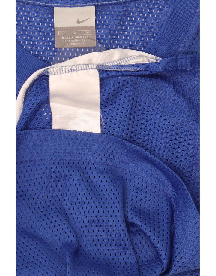 Nike Herren-Weste, großes, blaues Farbblock-Polyester