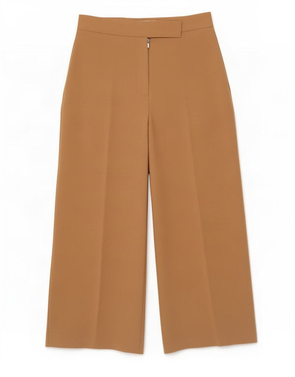 Zara Damen Crop Wide Leg Anzughose Small W26 L24 Beige