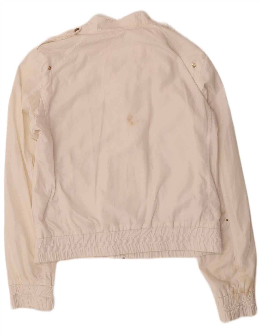 GAS Womens Military Bomber Jacket IT 46 Large Off White Polyester