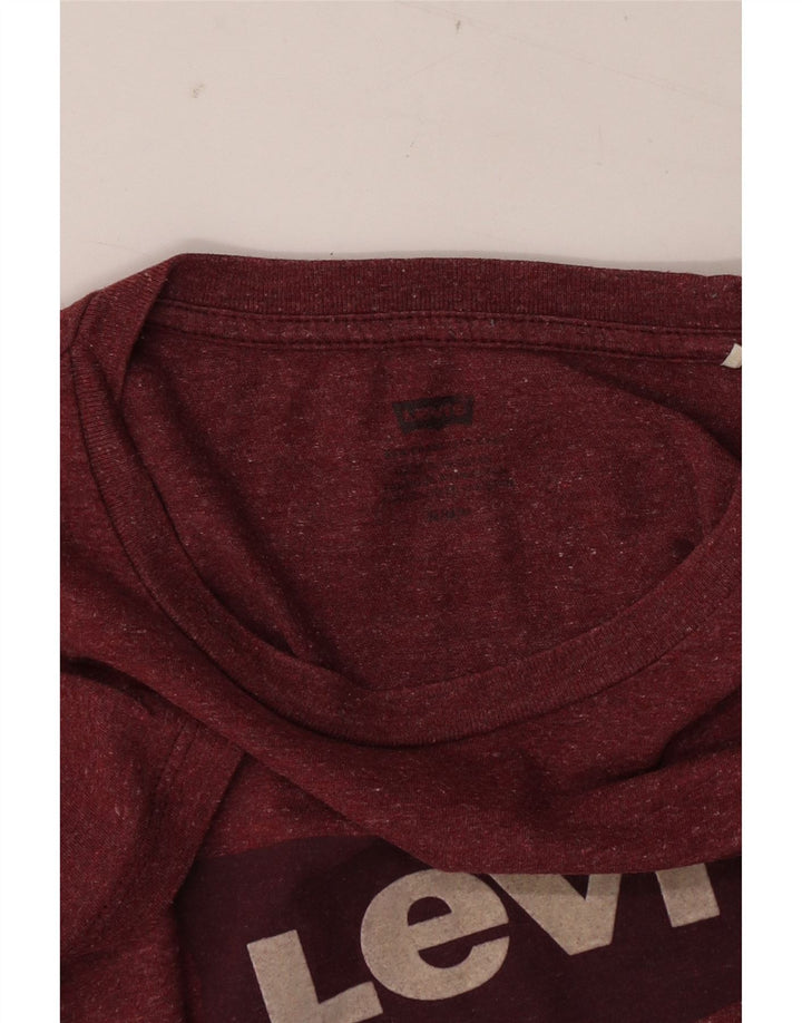 LEVI'S Herren-T-Shirt mit Grafik, mittelgroß, Burgunderrot