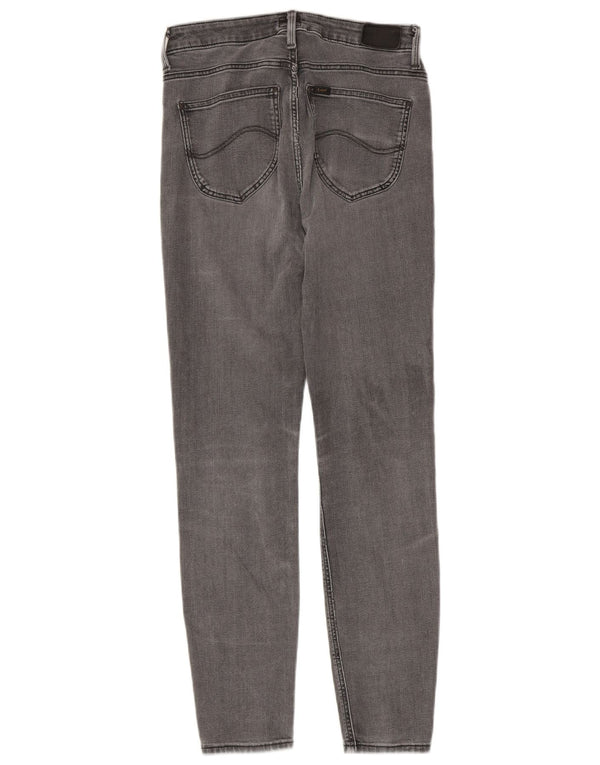 Lee Damen Scarlett High Skinny Jeans W28 L31 Graue Baumwolle