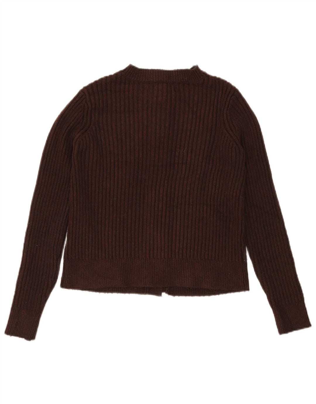 Marks & Spencer Damen Crop Cardigan Pullover UK 10 Small Braun Polyester