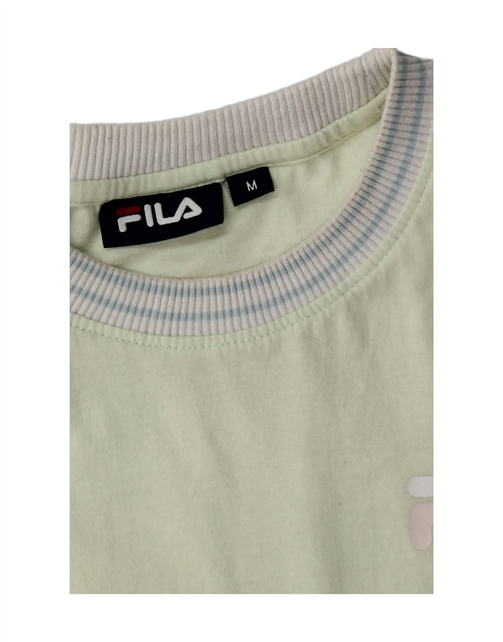 FILA Mens Graphic T-Shirt Top Medium Green Cotton
