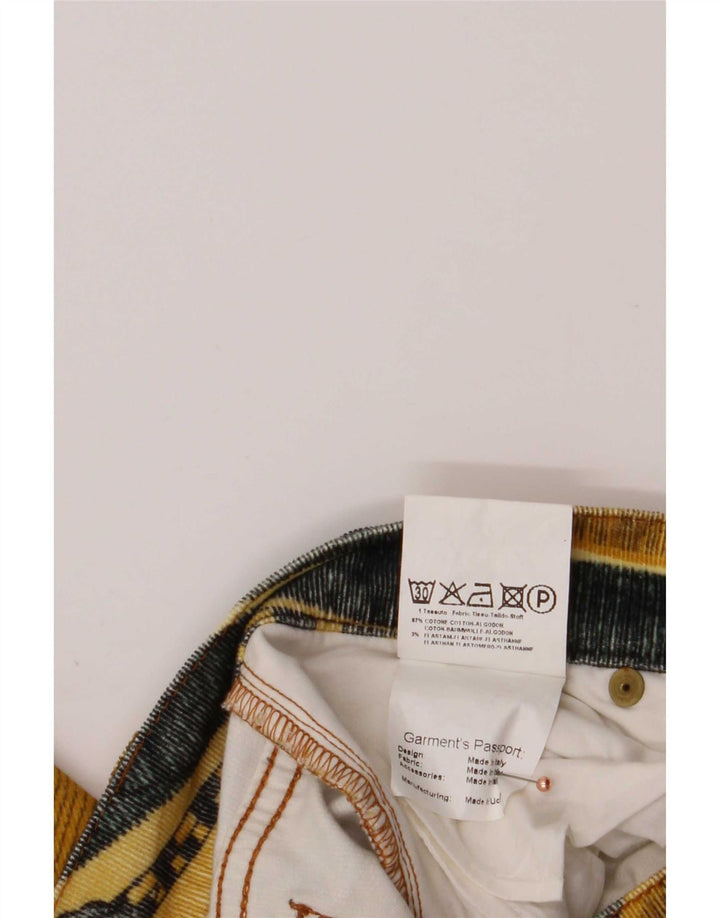 Gattinoni Damen Cordhose mit abstraktem Muster W28 L32 Mehrfarbig