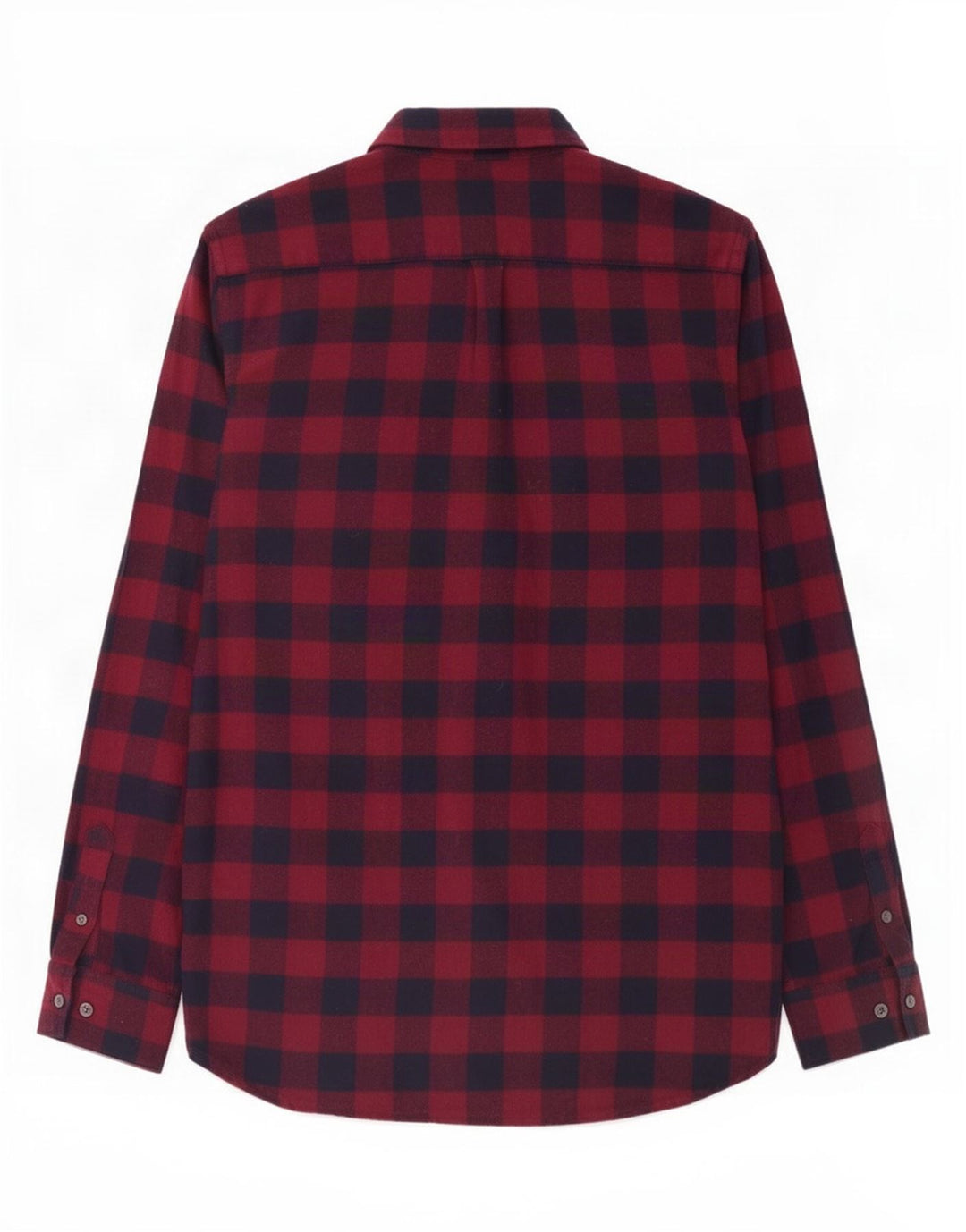 French Connection Herren-Flanellhemd, großes rotes Gingham-Muster