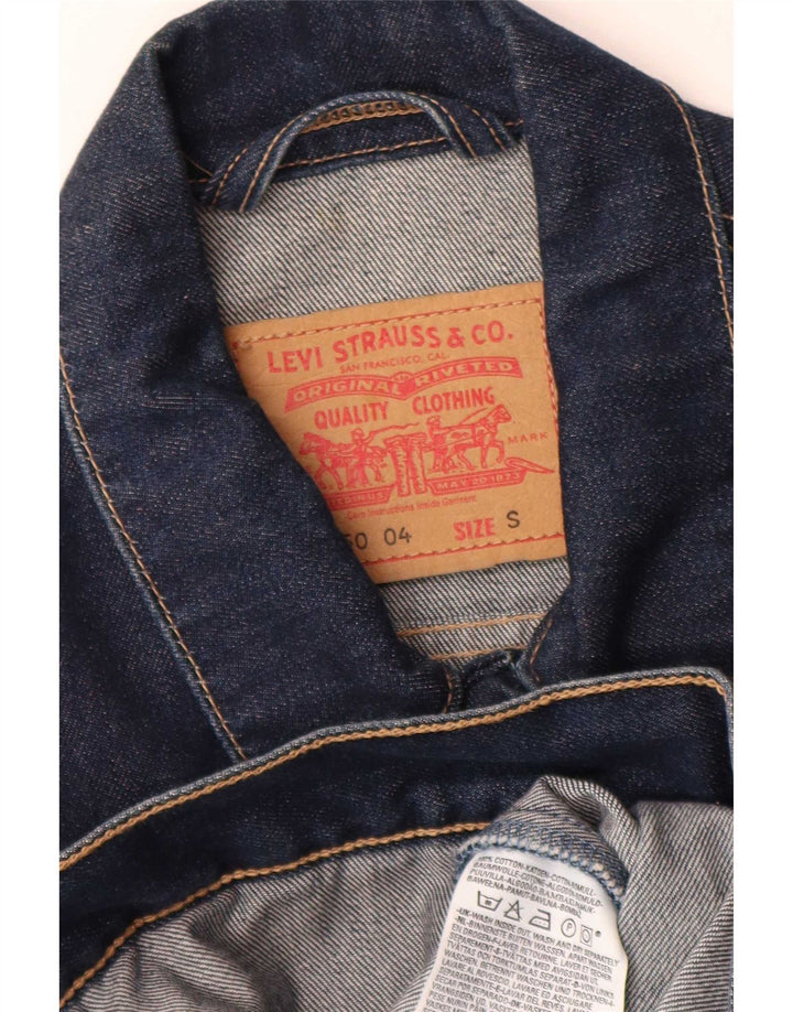 Levi's Herren Jeansjacke UK 36 Small Marineblaue Baumwolle