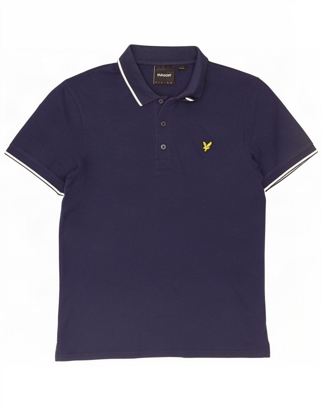 Lyle & Scott Herren-Poloshirt, mittelgroß, Marineblau gestreift