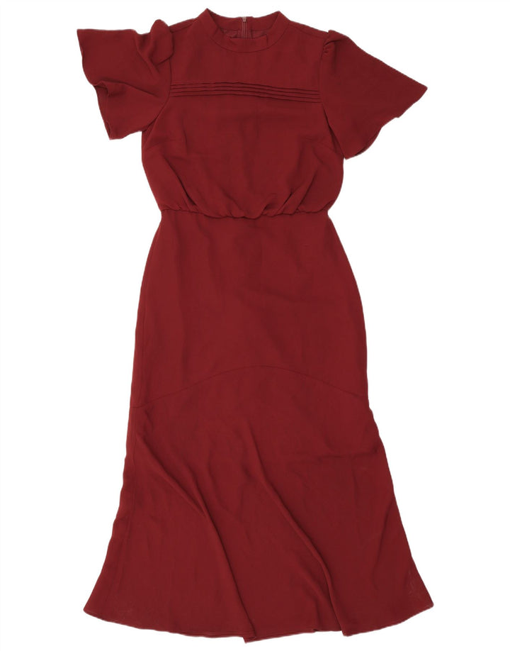 Oasis Damen-Maxikleid, Größe S, Burgunderrot, Polyester